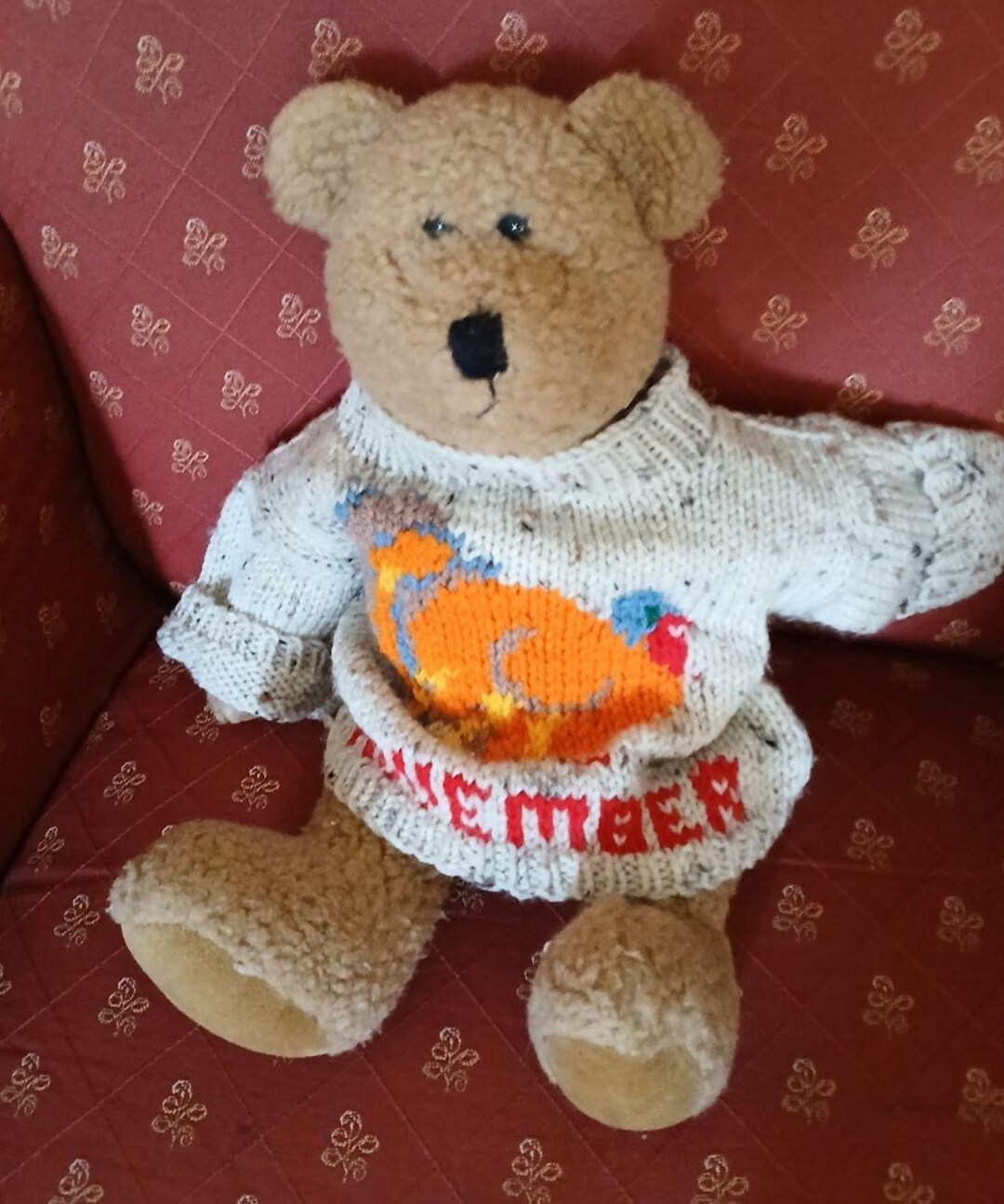 Lot of 9 Vintage Hand Knit Teddy Bear Sweaters Monthly Seasonal Theme ...