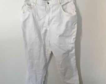 Gloria Vanderbilt White Vintage Heavy Denim Jeans 22W 100% Cotton