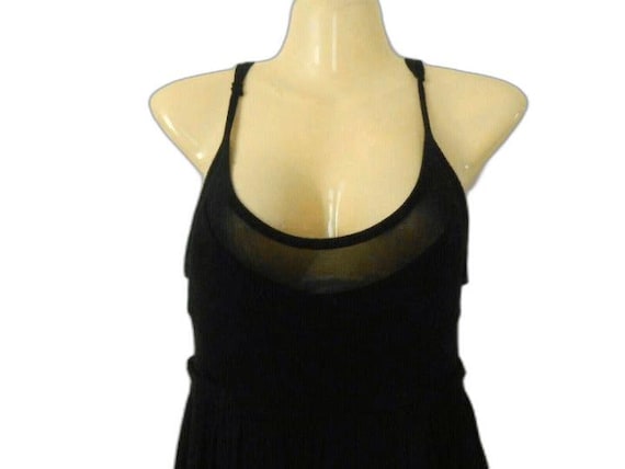 INC Black tank top dress knit jersey small jersey knit