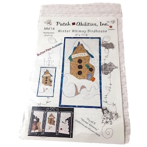 May include: A craft kit titled "Winter Whimsy Birdhouse" by Patch Abilities, Inc. The package features a whimsical birdhouse design with the word "WINTER" on the roof. The dimensions are 6" x 11.5".