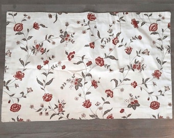 Custom Floral King Pillow Shams Pair Cream Rose High End Cotton 27x16