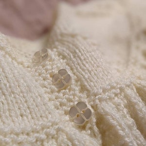Hand Knitted Baby Cardigan - Pastel Yellow