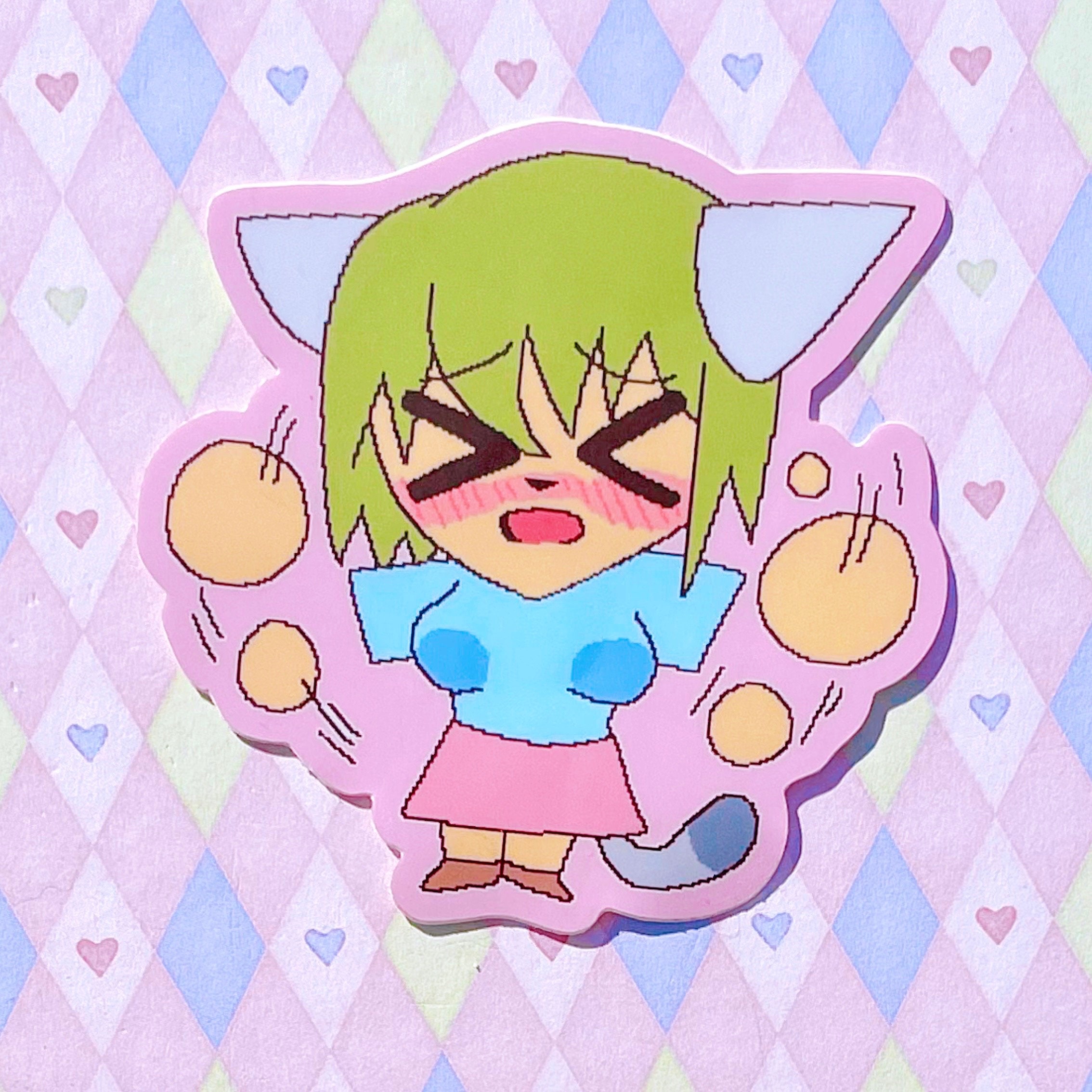 chan Mir hebe garl fuckmeat 05 Nyan neko Zucker Mädchen Raku-Chan Anime Vinyl Aufkleber ca 3 cm - Etsy.de