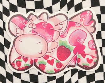pillow pet strawberry milkshake cow sticker!
