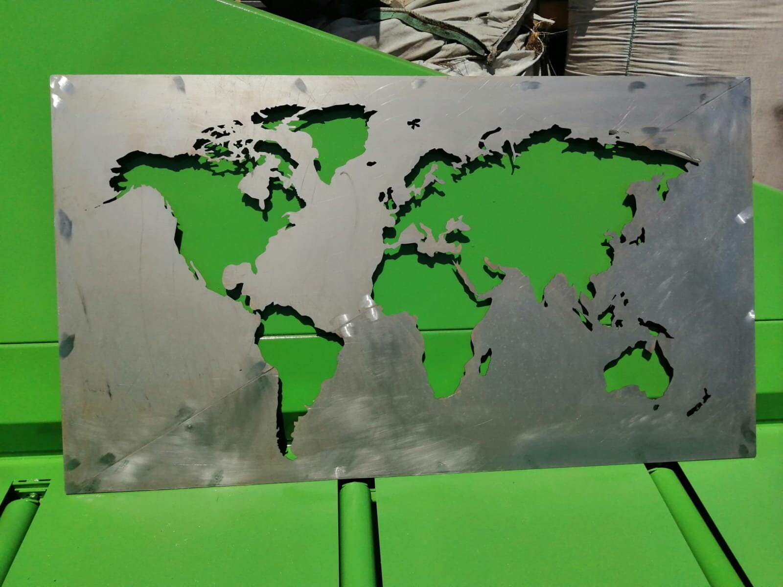 Large Metal World Map. Custom Size World Map. Wall Etsy UK