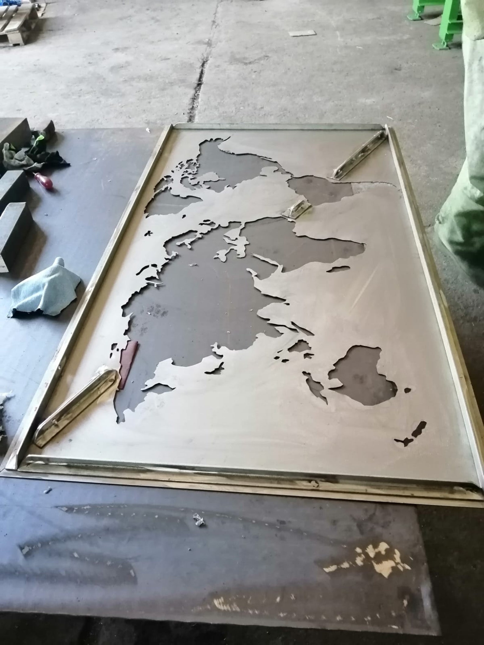 Large Metal World Map. Custom Size World Map. Wall Etsy UK