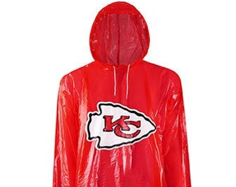 Kansas City Chiefs Unisex Disposable Poncho