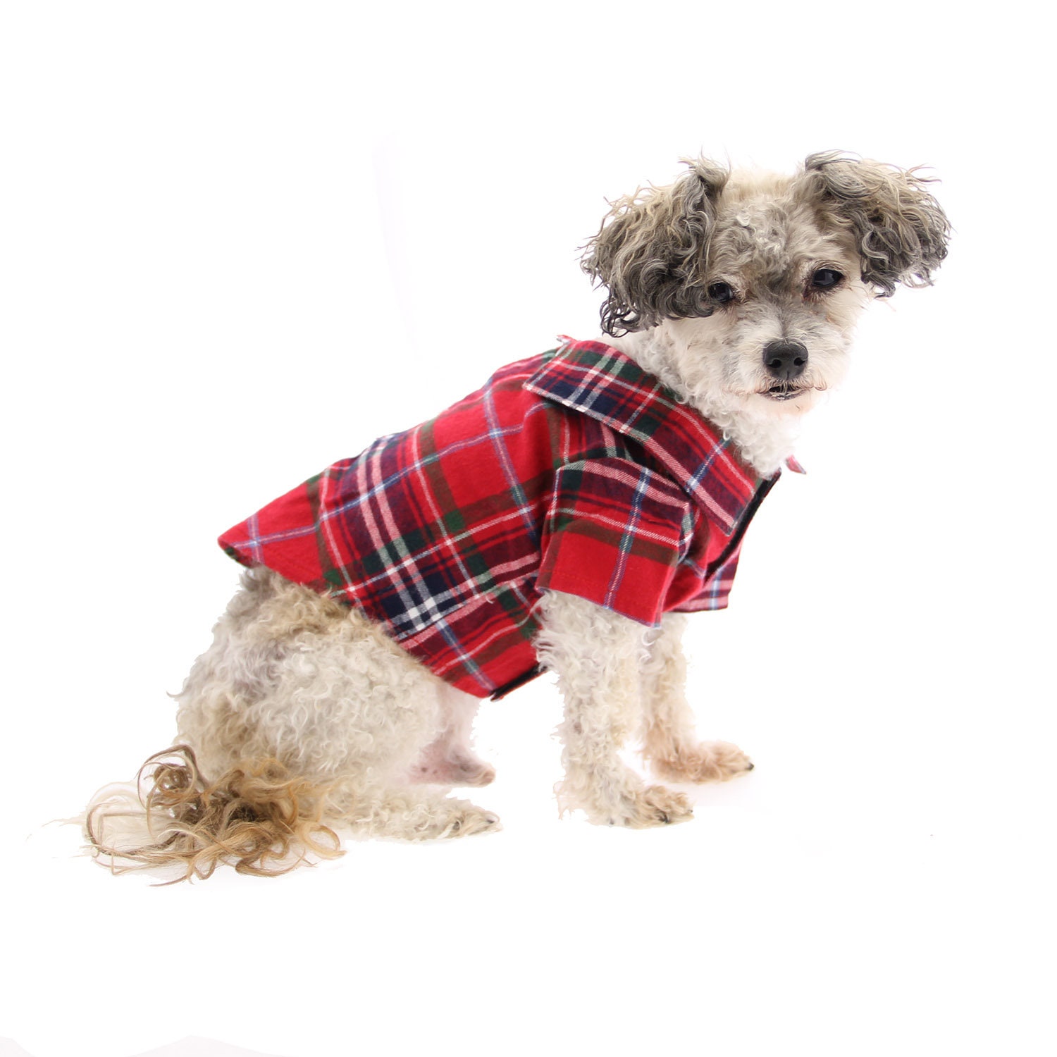 Plaid Dog Shirt Red Buffalo Outfit Soft Casual Clothes For Small Medium