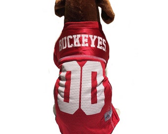 NCAA Ohio State Buckeyes All Weather-Resistant Protective Dog Outerwear NCAA Ohio State Buckeyes All Weather-Resistant Protective Dog Outerwear