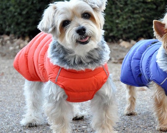 Orange Pet All-Weather Puffer Vest - Up to 120 pound dogs