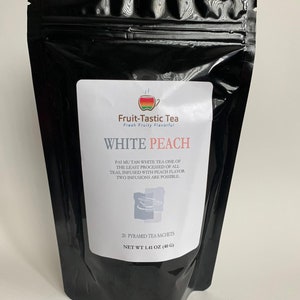 White Peach Tea Loose Leaf Pyramid Sachets
