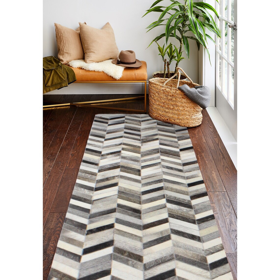 HANDMADE 100 Natural COWHIDE RUNNER Patchwork Cowhide Area Etsy