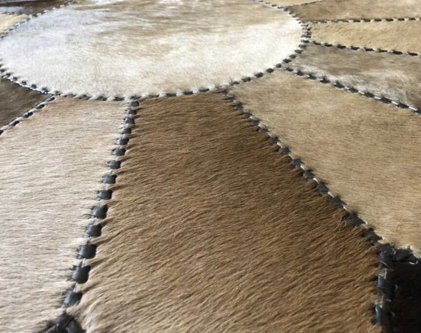 Handmade Real COWHIDE AREA RUG 100 Natural Patchwork Etsy