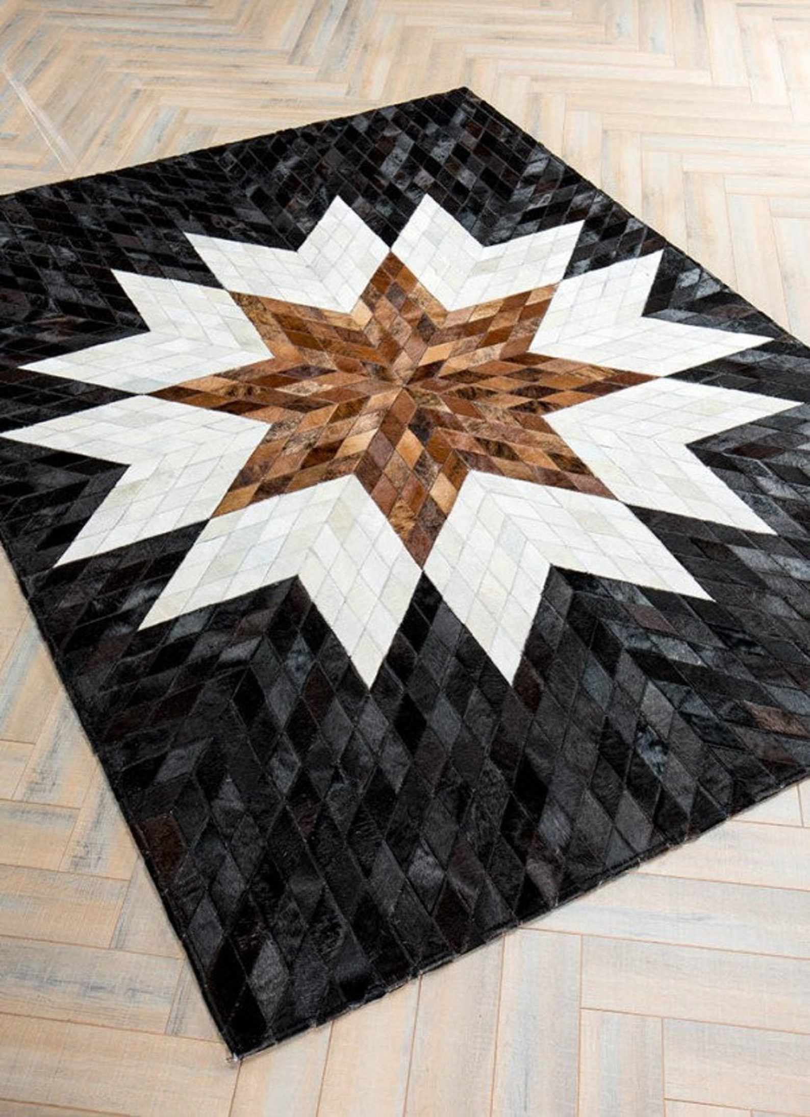 HANDMADE 100 Natural COWHIDE RUG Patchwork Cowhide Area Rug Etsy