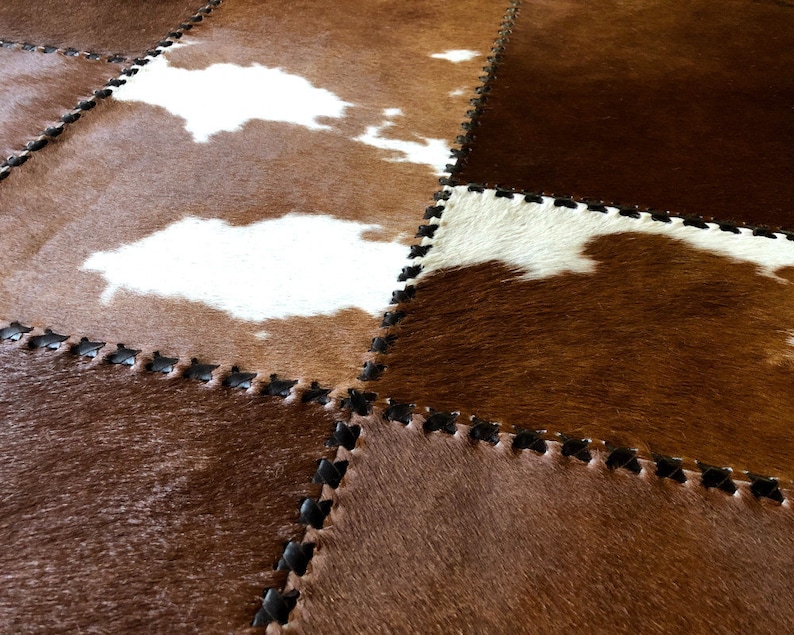 HANDMADE 100 Natural COWHIDE RUG Patchwork Cowhide Area Rug Etsy