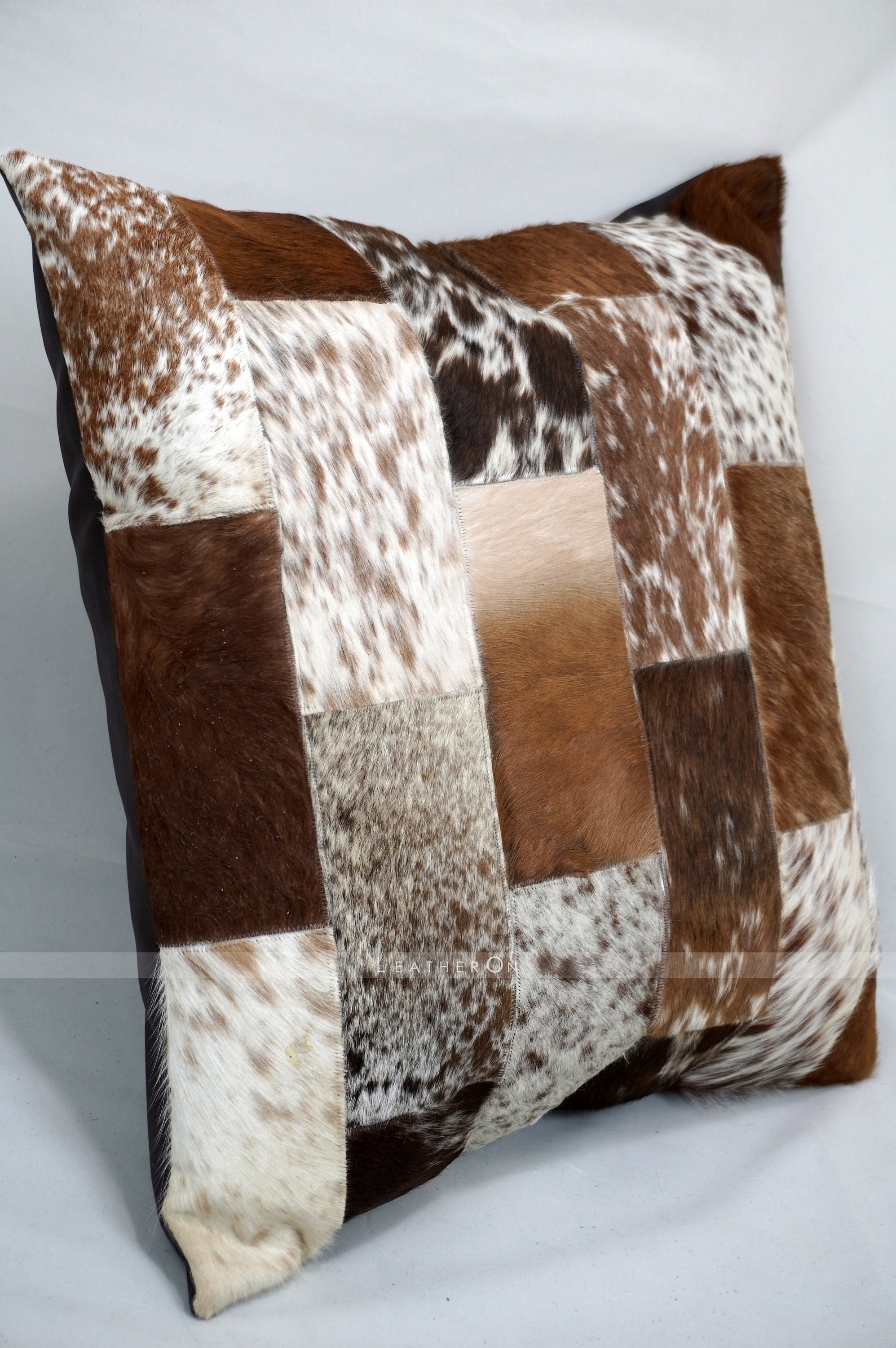 100 Natural Cowhide Patchwork Pillow Cases REAL Cowhide Etsy