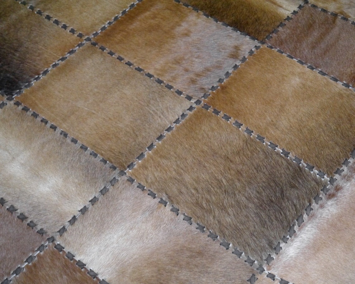 HANDMADE 100 Natural COWHIDE RUG Patchwork Cowhide Area Rug Etsy
