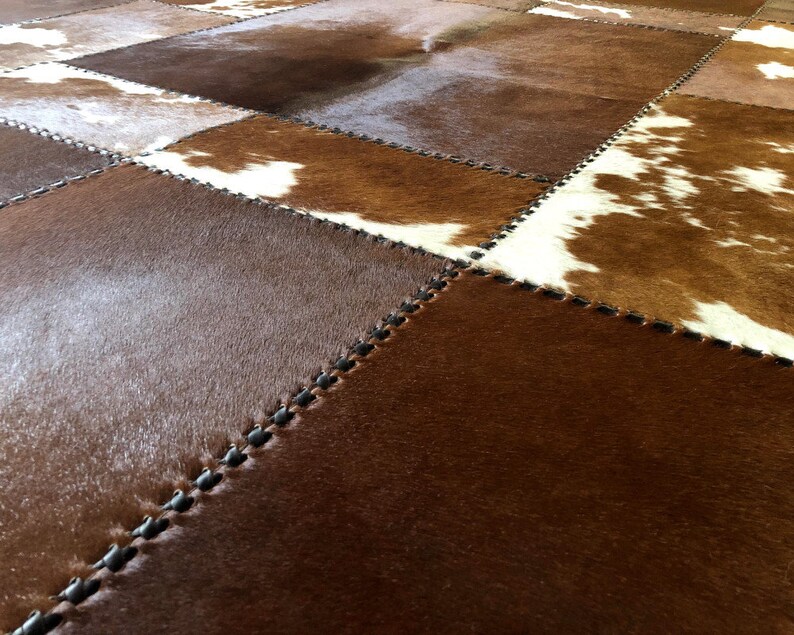 HANDMADE 100 Natural COWHIDE RUG Patchwork Cowhide Area Rug Etsy