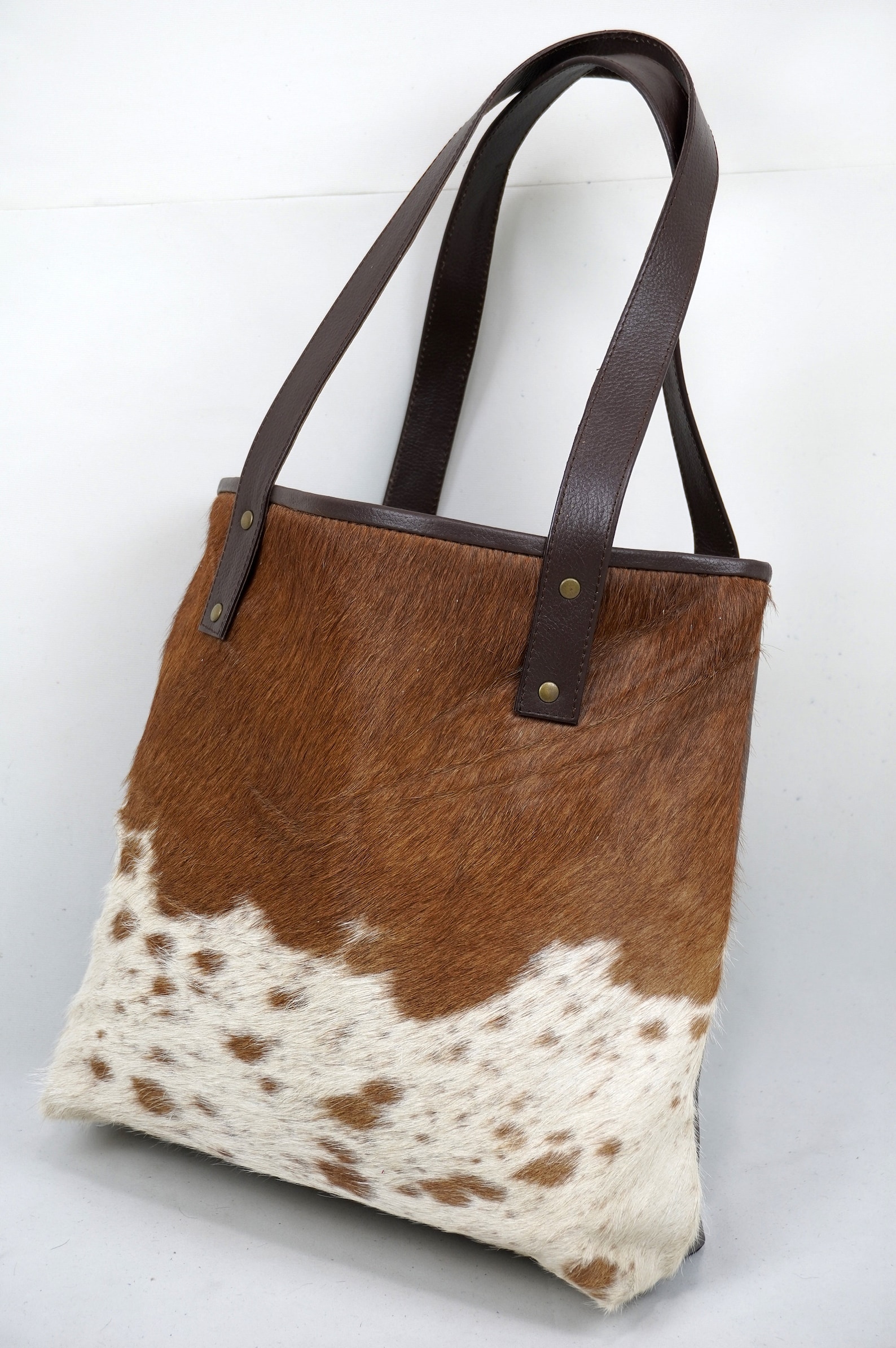 Natural Cowhide Tote Bags Hair On Leather Cow Hide Handbags Etsy