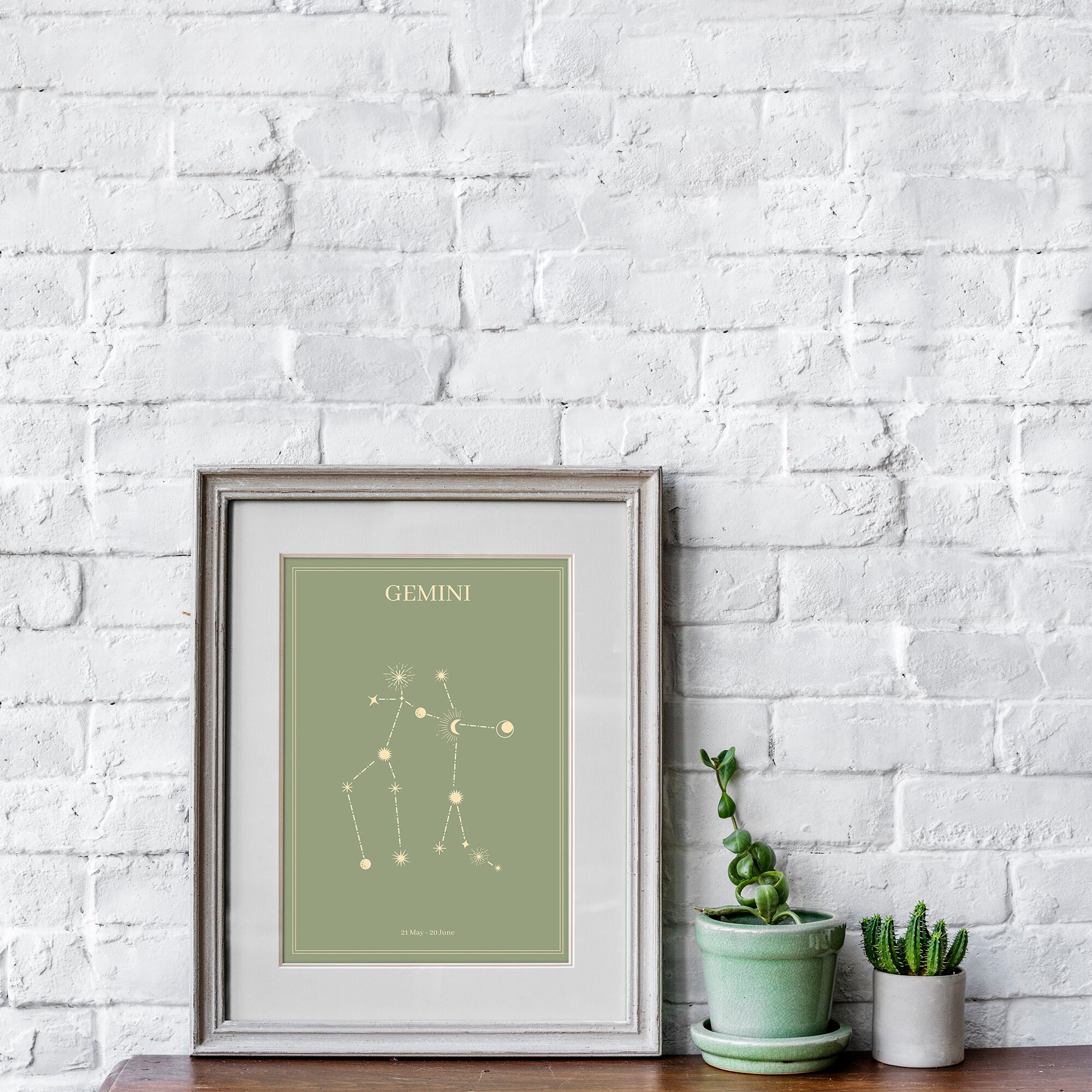 Printable Gemini Zodiac Poster | Zodiac Print | Printable Wall Art ...