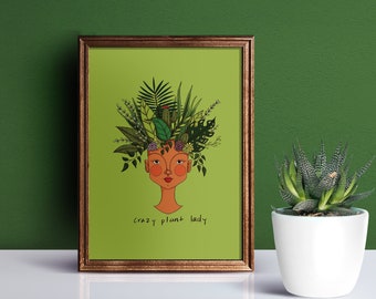 Crazy Plant Lady Estampado