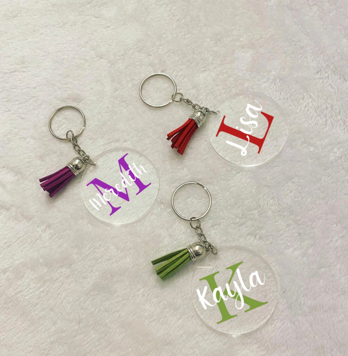 Llavero de acrílico personalizado / Llavero de nombre / Etsy