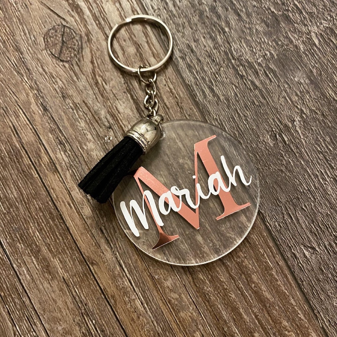 Llavero de acrílico personalizado / Llavero de nombre / Etsy