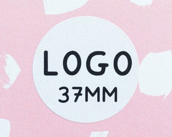 35x Personalised Logo Stickers - Custom Stickers - Business Stickers - Eco Friendly Stickers - 37mm Logo Stickers - Business Packaging