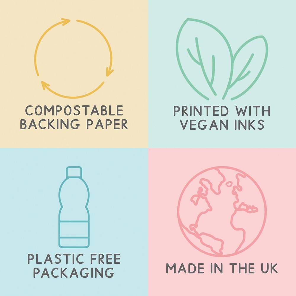 Reuse Me Sign 35x Recycle Me Stickers 37mm - Eco Friendly Stickers - Recycled ...