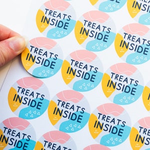 35x Eco-vriendelijke lekkernijen binnenstickers - Etiketten voor kleine bedrijven - Zakelijke etiketten voor taarten - Traktatiesdoos - Traktatiesmand - Zakelijke verpakking