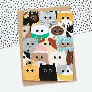 Kattenkerstkaart A6 - Veel kattenkaart - Punny-kerstkaart - Black Cat-kaart - Kerstkattenkaart - Kerstkaartpakket - From The Cat