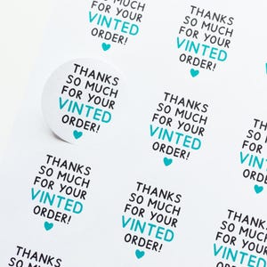 35x milieuvriendelijke Vinted-stickers - Vinted-bestellabels - bedankstickers - Pre Loved-stickers - Zakelijke verpakking - Small Business-label