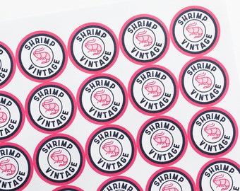 35x Custom Logo Stickers - 37mm Round Stickers - Matte Recyclable - Your Design - Packaging Envelope Labels - Business Stickers - Gift Box