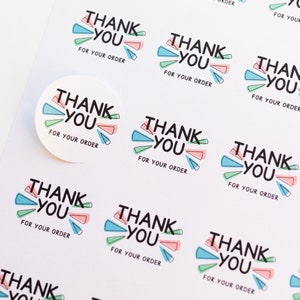 35x Gracias por su pedido pegatinas - Etiquetas para pequeñas empresas - Pegatinas de agradecimiento - Embalaje empresarial - Etiquetas de pedido de Etsy - Ecológico