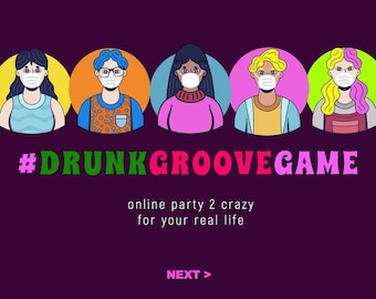 DrunkGrooveGame: PowerPoint Adult Drinking Game for Zoom (Digital Download)