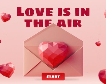 Valentine's PowerPoint Game: Love Is In The Air with QR Codes (Digital Download)