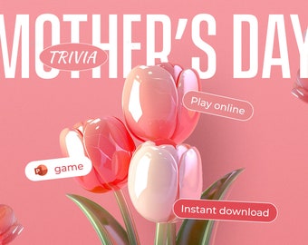 Mother's Day Trivia Game: Customizable PowerPoint, Family Game Night (Digital Download)