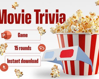 Gioco PowerPoint con quiz sui film: festa virtuale in famiglia (download digitale)