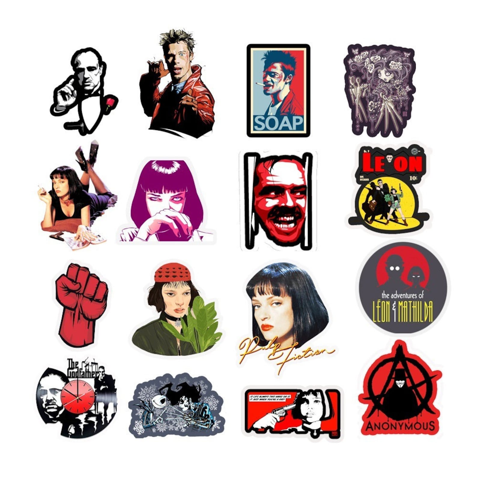 50 pcs Movie Stickers Etsy