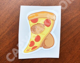 Capybara Pizza Sticker