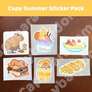 Capy Zomer Sticker Pack