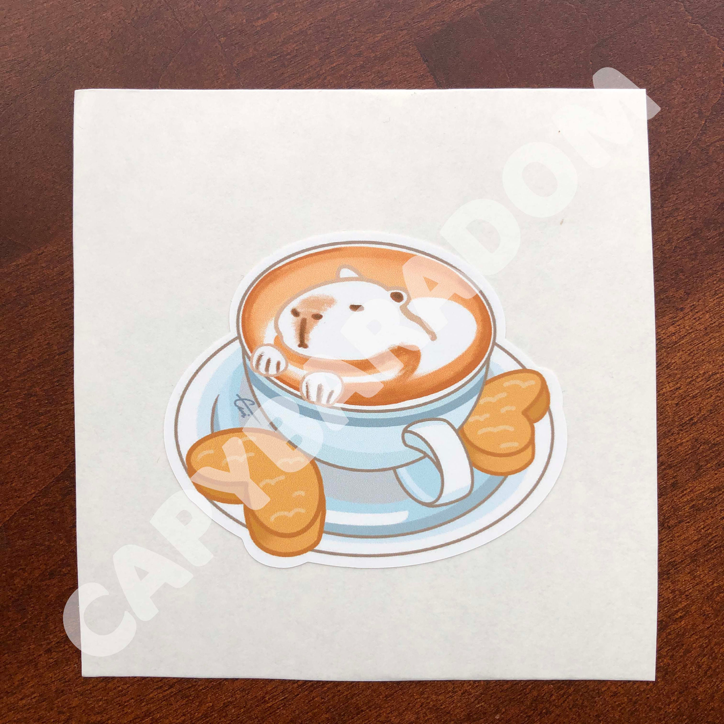 Capyccino Pin and Sticker COMBO [A Grade] - Etsy