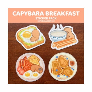 Capybara Breakfast Sticker Pack