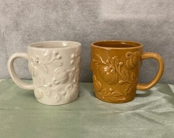 Sur La Table Fall Pumpkin Coffee Mugs
