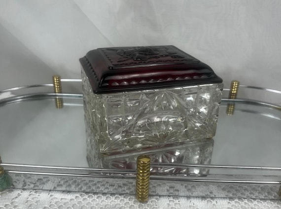 Rectangular Jewel Box with Lid Royal Ruby Collect… - image 1