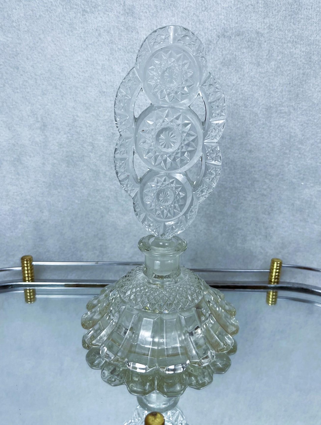 Irving Rice Molded Glass Fan-top Perfume Bottle - Etsy