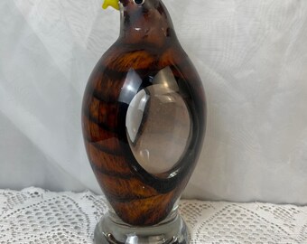 Vintage Art Glass bird/eagle or hawk sculpture