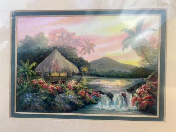 Rebecca Lowell Maui Hawaii Art Print Matted 8” X 10