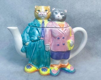 Mr. & Mrs. Cat Teapot by Otagirl