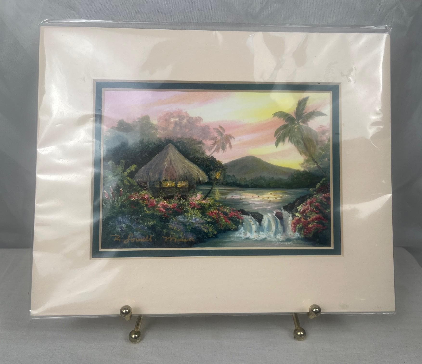 Rebecca Lowell Maui Hawaii Art Print Matted 8” X 10